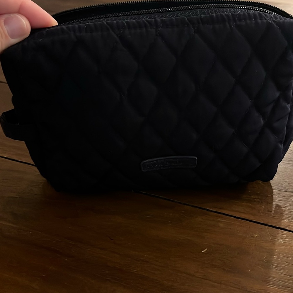 Vera Bradley small navy cosmetic bag